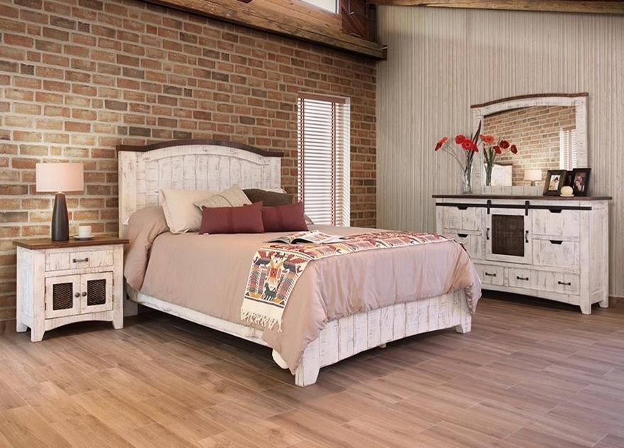 International Furniture Direct Pueblo IFD360HDBDQx1+IFD360PLTFRMQx1